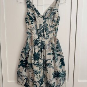 Leifsdottir Intricately Detailed Tropical Corset Dress